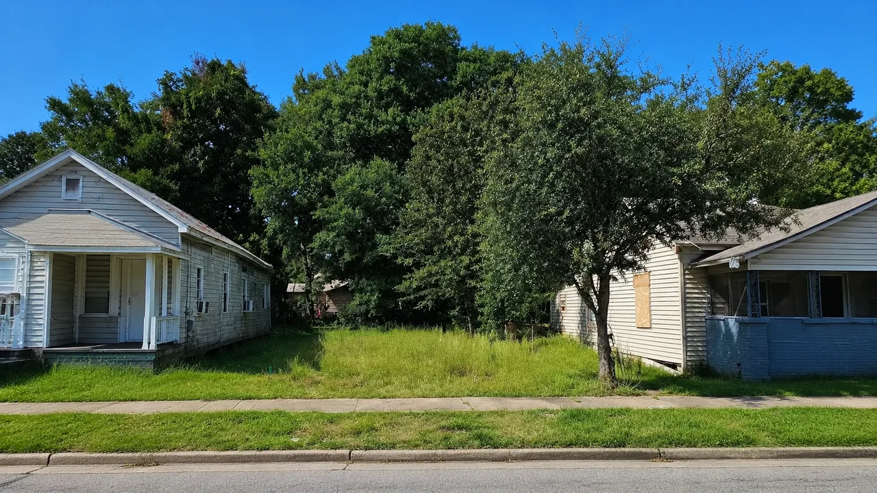 Empty lot before construction